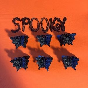 Mini Y2K Black Butterfly Clips